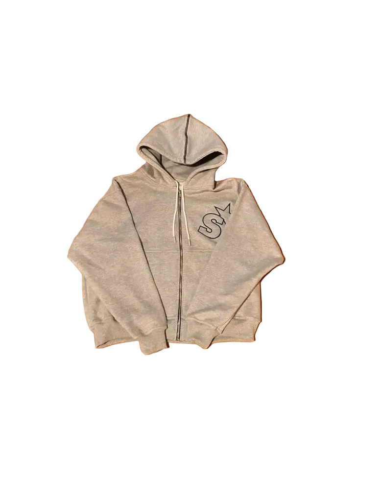 Grey zip up